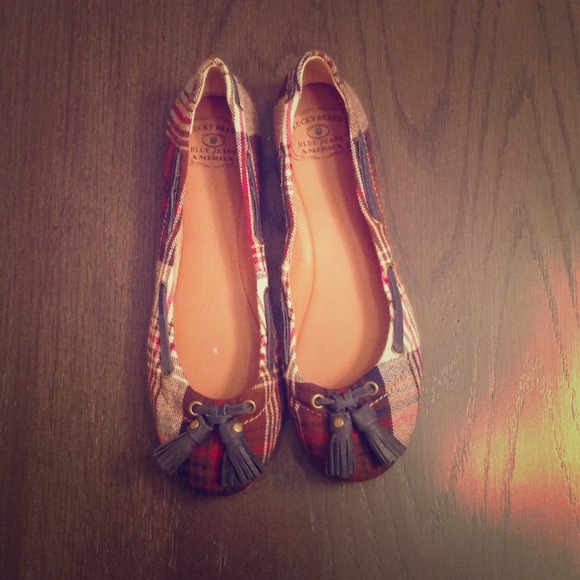 Lucky Brand Plaid Loafer Flats