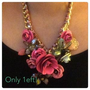 Flower statement necklace