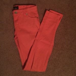 Beautiful Orange Colored Skinny Jeans