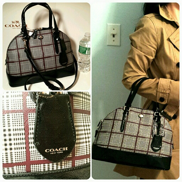 Coach Handbags - New Coach plaid domed satchel