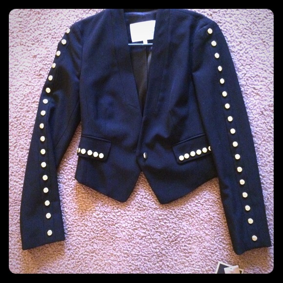 Hot black, gold studded Rachel Roy blazer