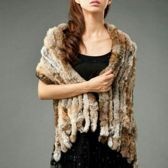 Genuine Rex Rabbit Fur Scarf