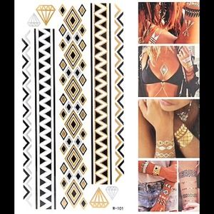 Removable Temporary Metallic Tattoos