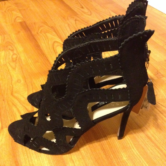 Black Zara sandal heel size US 8 EUR 39