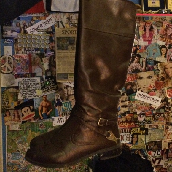 brown riding boots