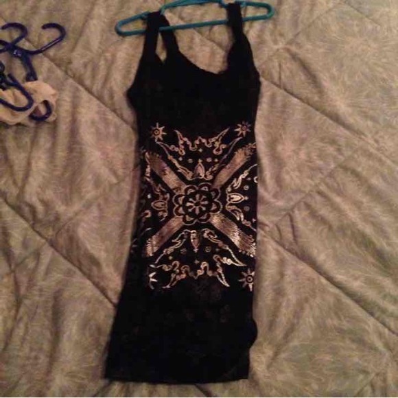 Black and silver tank top