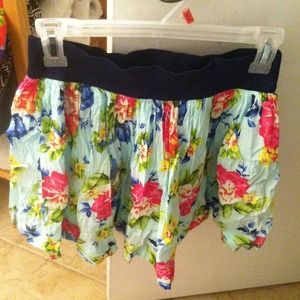 Light blue floral skirt