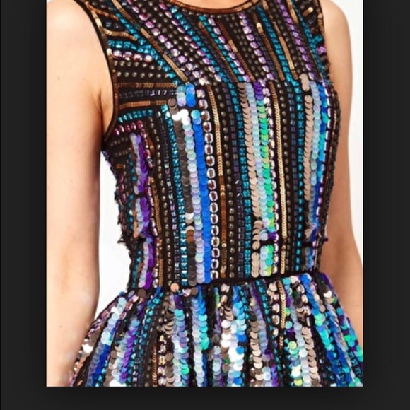 In search of ASOS holographic sequin skater dress - Picture 2 of 2