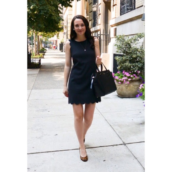 Jcrew Factory scalloped Dress black size 4