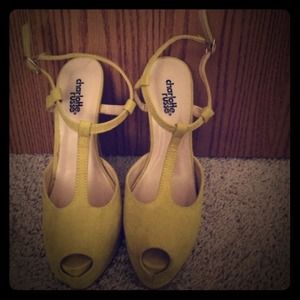 Charlotte Russe neon strappy pumps