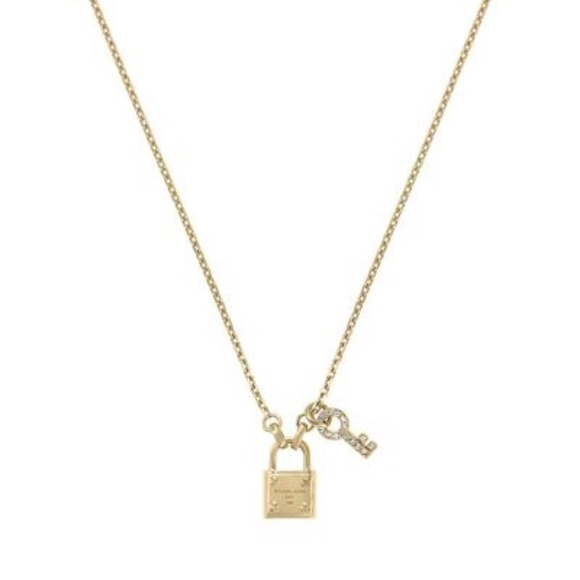 Micheal Kors Lock and Key Necklace