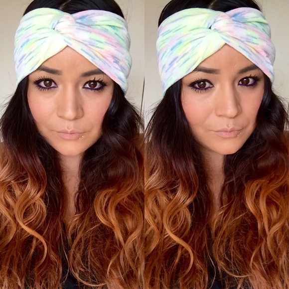Faux turban in funfetti