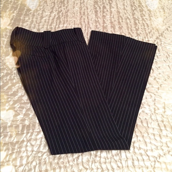 H&M Black & white striped wide-leg pants