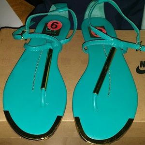 Teal Dolce vita sandels
