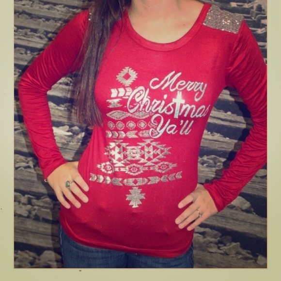 Glitter Merry Christmas Y'all shirt