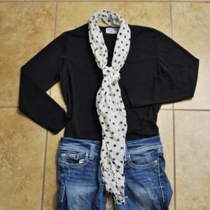 Linen Polka Dot Scarf