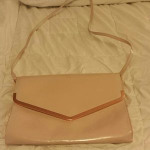 Peach gold clutch