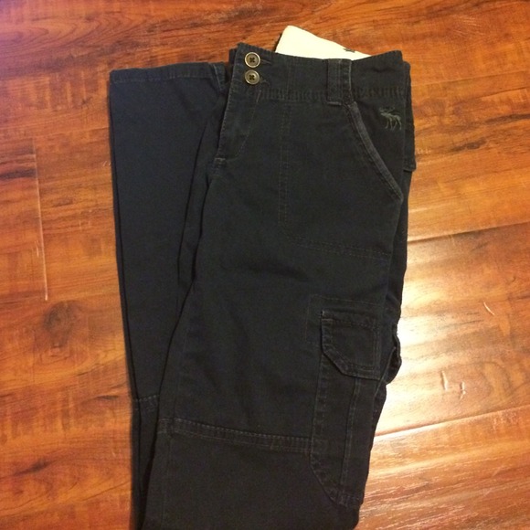 abercrombie (kids) skinny navy blue cargo pants