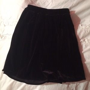 black velvet skirt