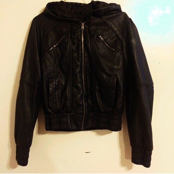 Faux leather jacket