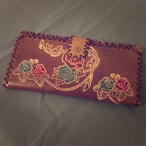 Hand-Painted Mexican leather Wallet 🌹