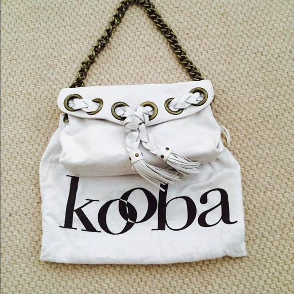 Mint condition white kooba chain bag