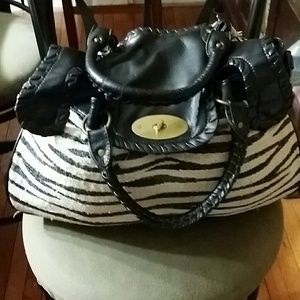 Zebra print handbag