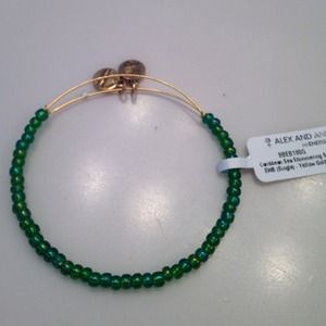 Alex & Ani gold shimmering bead bracelet