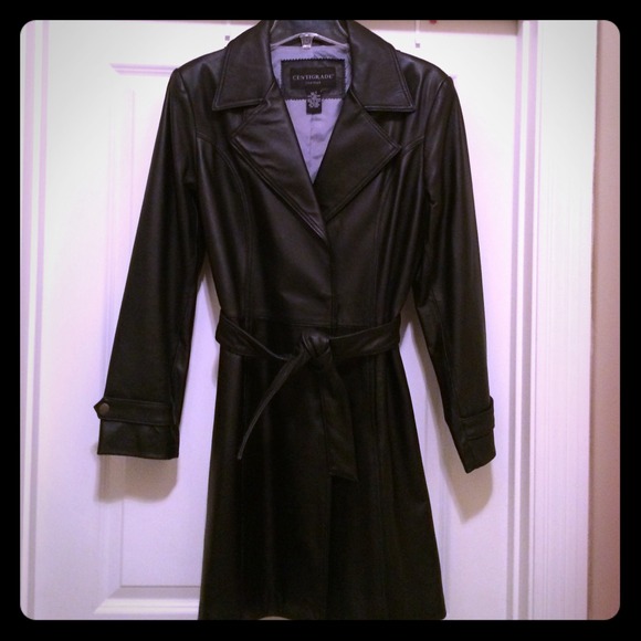 New lined leather 3/4 car coat