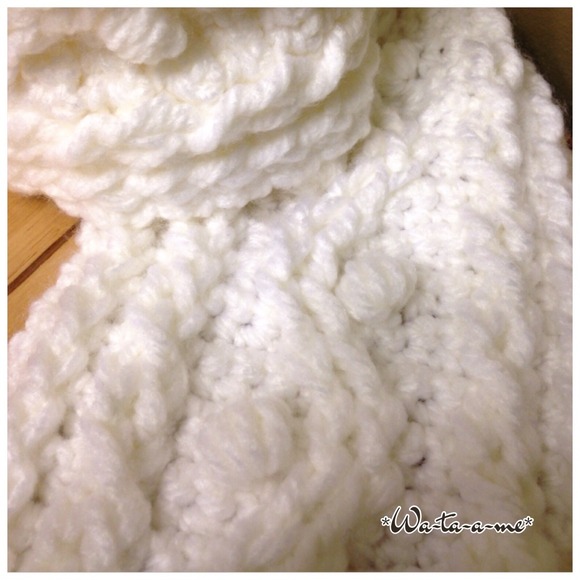 Snow White Hand Crocheted Scarf - Picture 2 of 3