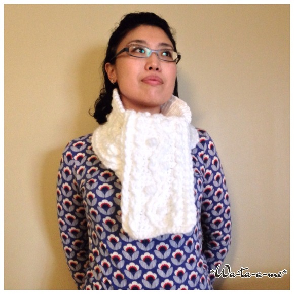 Snow White Hand Crocheted Scarf - Picture 3 of 3