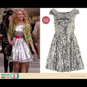 Silver Sequin ASOS dress from Carrie Diaries