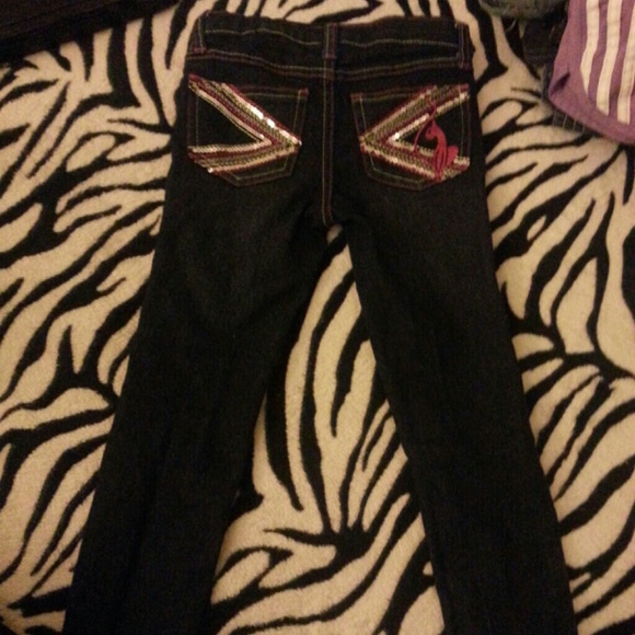 Sz 4T girls Baby Phat Skinny fit Jeans w/bling