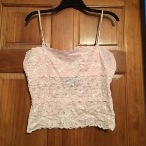 Light pink lacey tank top