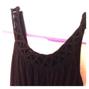 Black dress with accent kneck line