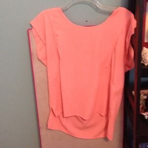 High low great back pink shirt