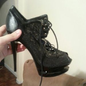 Black Lace Pumps