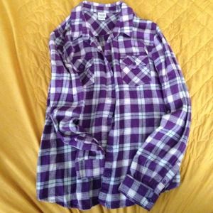 Womens Mossimo Flannel Shirt Purple size XL
