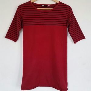 BDG Short Sleeve Red Striped Sweater