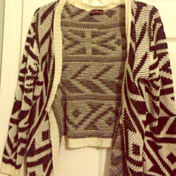 Black and white Aztec cardigan