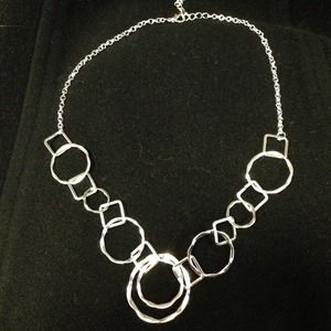 Silver tone geometric necklace - NWOT