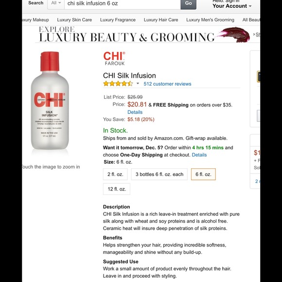 💇💁🙆CHI silk infusion