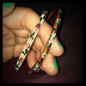 Glass bungle bracelets