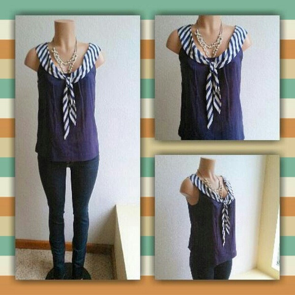 *BUNDLED* ANTHROPOLOGIE ODILLE SAILOR TOP - Picture 2 of 4