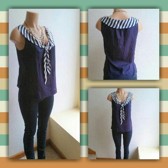 *BUNDLED* ANTHROPOLOGIE ODILLE SAILOR TOP - Picture 3 of 4