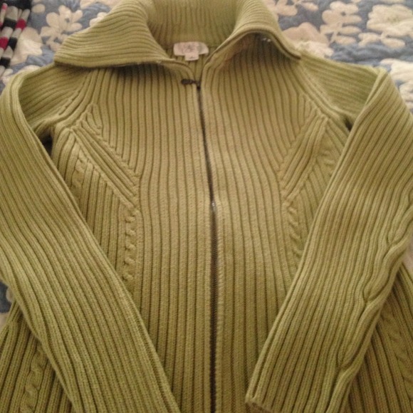Loft heavy weight zip front sweater
