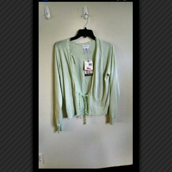 Light green cardigan