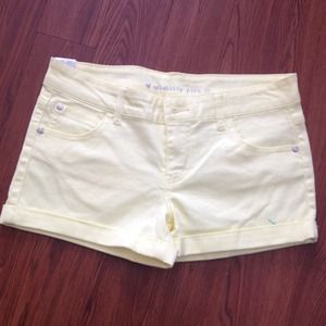 Nwt light yellow shorts