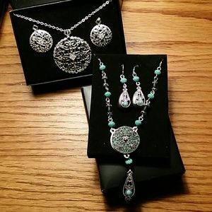 2 Necklace and Earring sets. New!
