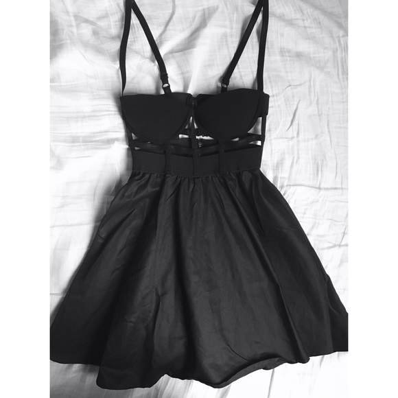 SOLD SHAKUHACHI Black Cage Bustier Dress XS 0 NWT - Picture 2 of 4